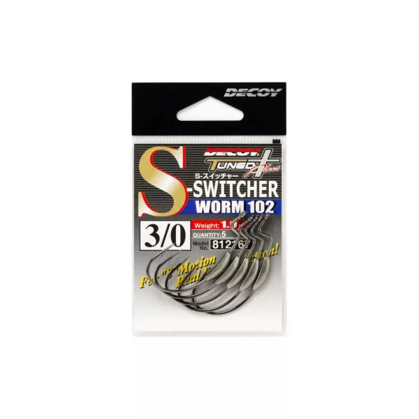 Decoy Worm 102 S-Swicher #3/0 1,0gr Vážený offsetový háček 5ks