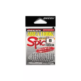   Decoy Area Type VI AH-6 Spic #8 Barbless Háček na dravce s očkem bez protihrotu 12ks