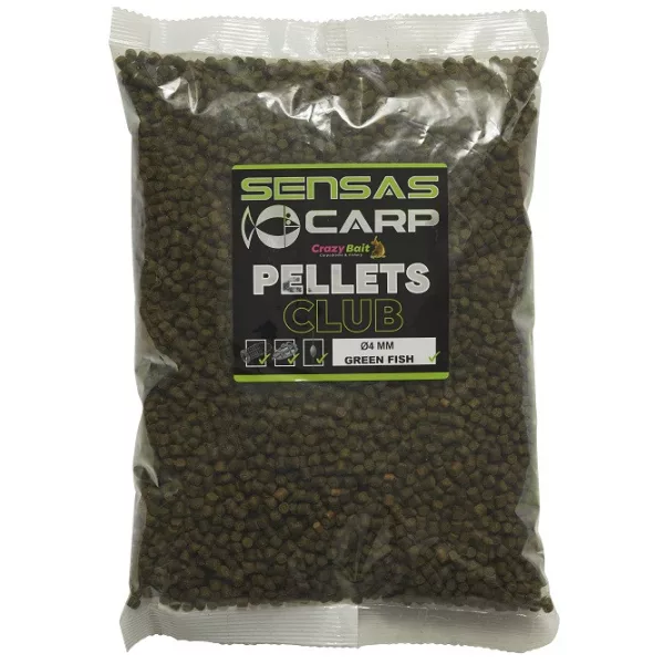 Sensas Green Fish Club Pelety 4mm Krmné pelety 1kg