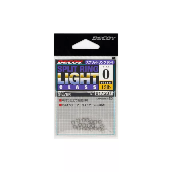 Decoy R-4 Light Class Silver 0 15lb Dělený kroužek 20ks