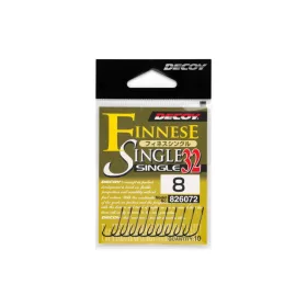   Decoy 32 Finesse Single #10 Jednohák s očkem a protihrotem na dravce 10ks
