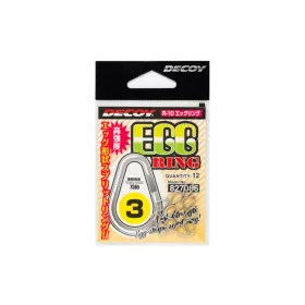   Decoy R-10 Egg Ring Silver 4 100lb Split Ring Klíčenka 12ks