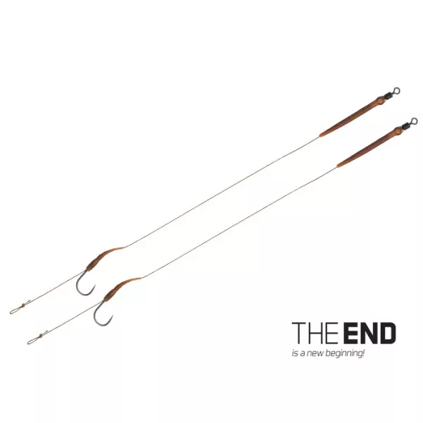 Delphin THE END Boilie rig vázaný háček / 2ks 20cm/25lbs/#2