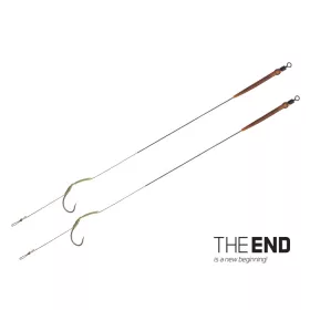  Delphin THE END Skin návazec vázaný háček / 2ks 20cm/25lbs/#4