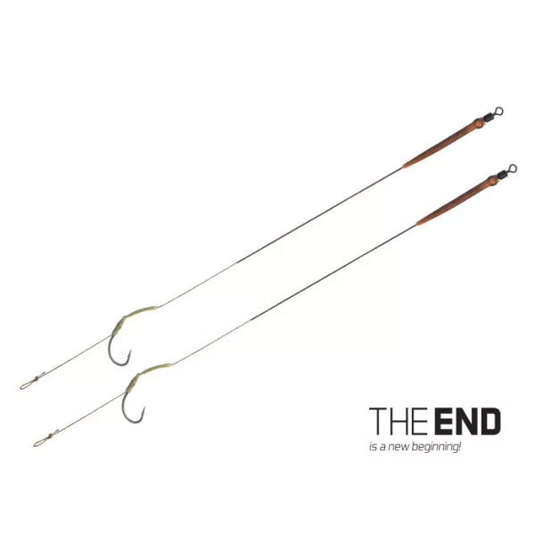 Delphin THE END Skin návazec vázaný háček / 2ks 20cm/25lbs/#6