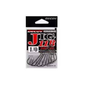   Decoy Jig11B Strong Wire Black #2/0 Jednoháček s očkem a protihrotem 8ks