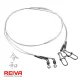 Fluorocarbonový návazec 2/ks 40cm/0,55mm Návazec pro dravce