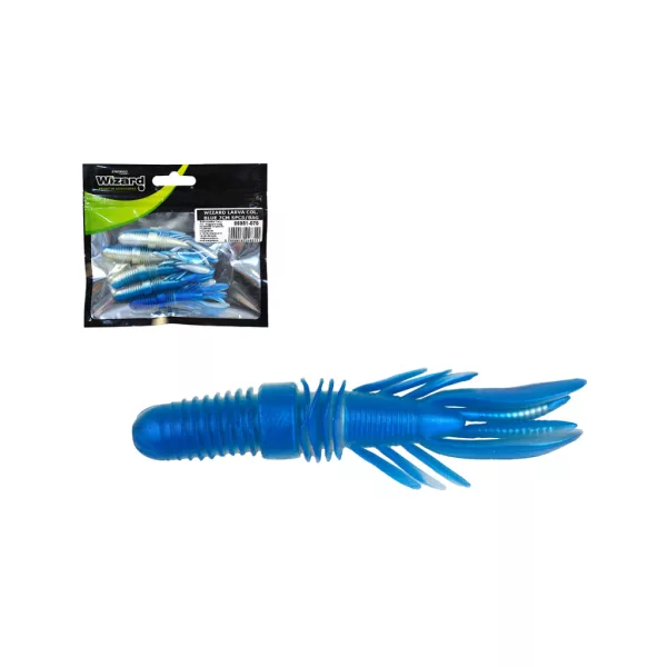 Wizard Bass Grub Modrá 7cm Umělá larva 5ks
