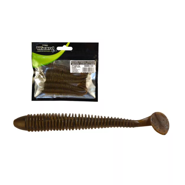 Wizard Power Minnow Brown 11cm gumová nástraha 5ks