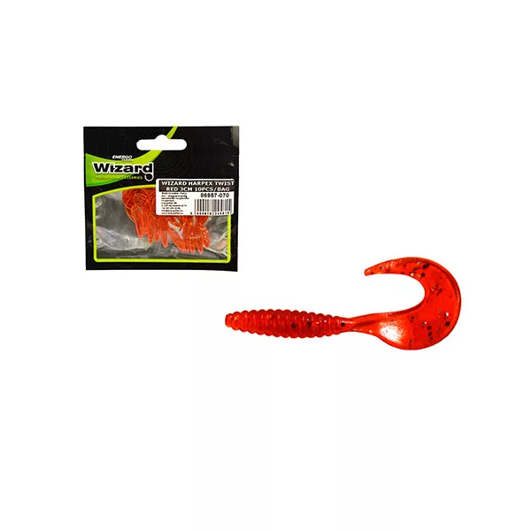 Wizard Harpex Twist Red 3cm Twister 10ks