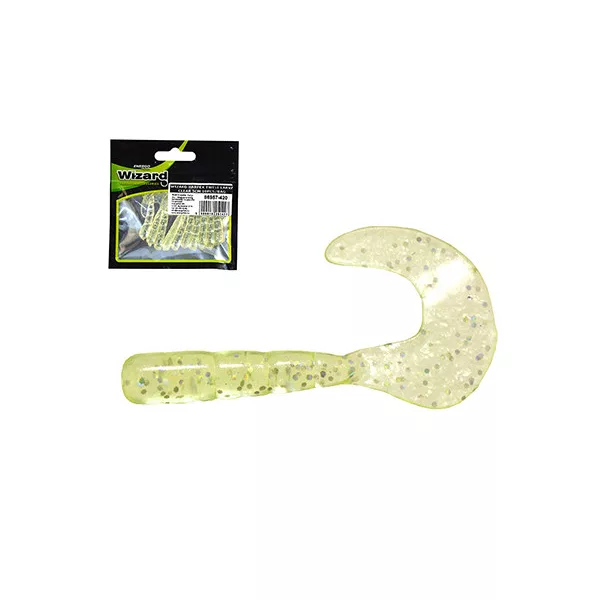 Wizard Harpex Twist Larva Clear 5cm Návnada 10ks