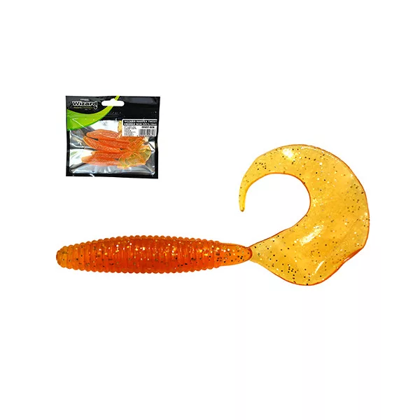 Wizard Harpex Twist Orange 9cm Umělá nástraha 5ks