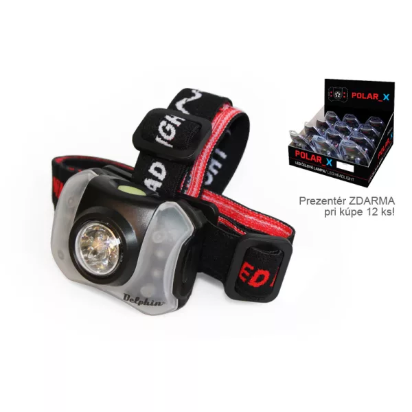Čelovka Delphin POLAR_X 5+4 LED