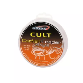   Climax Cult Catfish Kevlar Leader 20m 0,80mm 80kg Olive Green Sumcový pletený návazcový vlasec