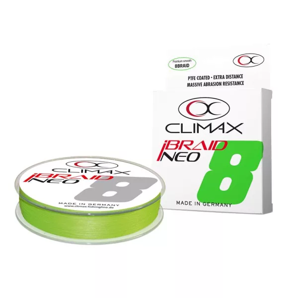 Climax iBraid Neo X8 Fluo Chartreuse 135m 0,12mm 8,5kg Pletená hlavní šňůra