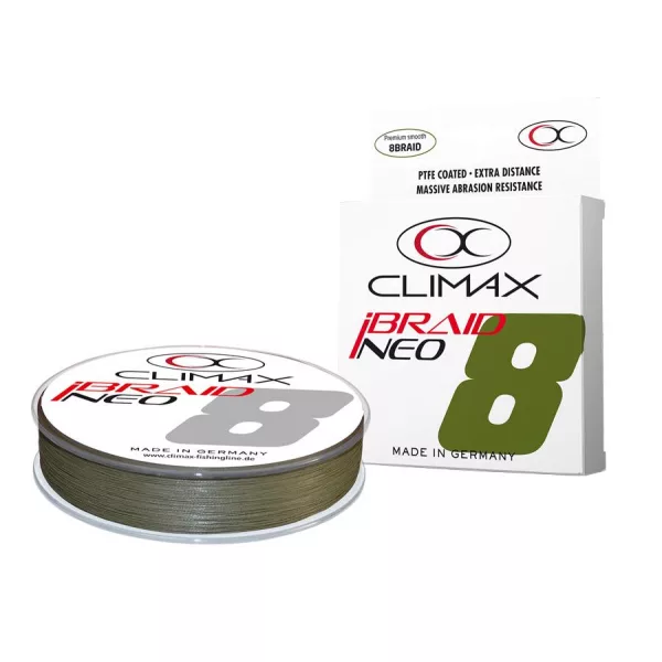Climax iBraid Neo X8 Olive 135m 0,10mm 6,7kg Pletená hlavní šňůra