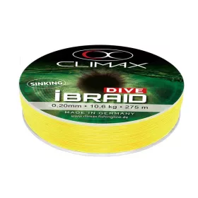   Climax iBraid Dive Sinking Fluo Yellow 275m 0,22mm 11,8kg Pletená hlavní šňůra
