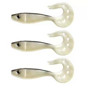   Nevis Twister Shad Vantage 9cm 6,56gr 3ks/bal /stříbrná-černá/ Plastová nástraha
