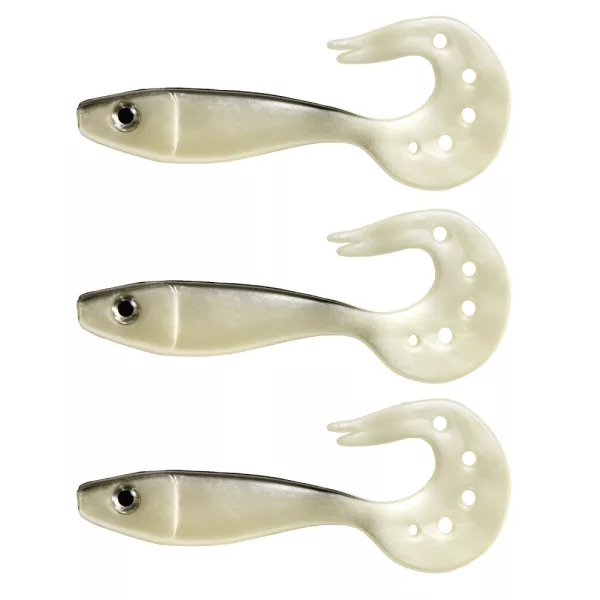 Nevis Twister Shad Vantage 9cm 6,56gr 3ks/bal /stříbrná-černá/ Plastová nástraha