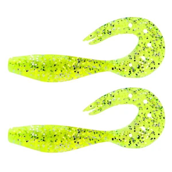 Nevis Twister Shad 14cm 21,40gr 2 ks/bal (Zelená třpytka) Plastová nástraha