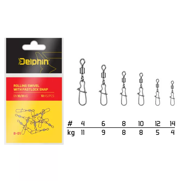 Delphin Obratlík s karabinkou Fastlock BN/12