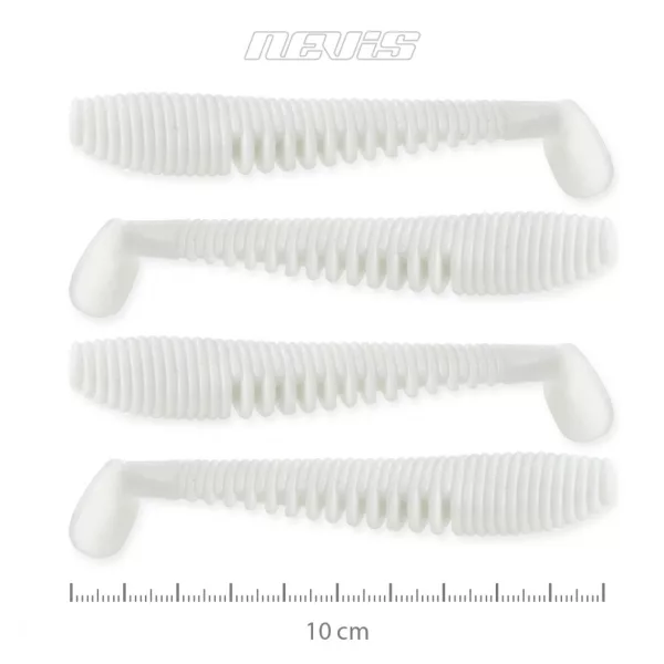 Nevis Impulse Shad 10cm 6,92gr 4ks/balení Bílá Plastová nástraha