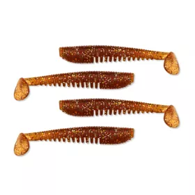   Nevis Impulse Shad 10cm 6,92gr 4ks/balení Hnědá Třpytka Plastová nástraha