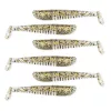 Nevis Impulse Shad 6,3cm 1,77gr 6ks/balení Zlaté Třpytivé Plastové návnady