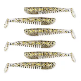   Nevis Impulse Shad 6,3cm 1,77gr 6ks/balení Zlaté Třpytivé Plastové návnady
