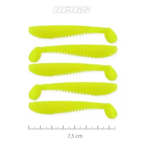   Nevis Impulse Shad 7,5cm 3,05gr 5ks/balení Citronově žluté Plastové návnady