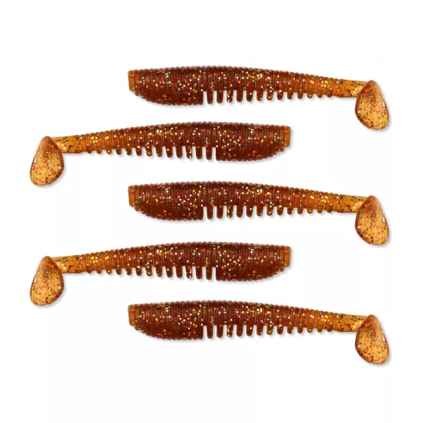 Nevis Impulse Shad 7,5cm 3,05gr 5ks/balení Hnědé Třpytivé Plastové návnady