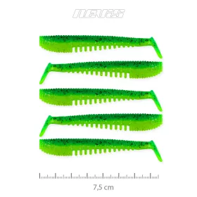   Nevis Impulse Shad 7,5cm 3,05gr 5ks/balení Zelené Třpytivé Plastové návnady