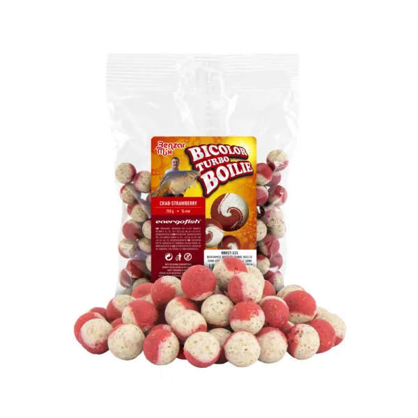 Benzar Turbo Bicolor Boilie Rak-Jahoda 250G 20Mm