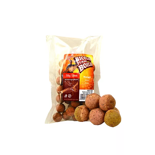 Benzár Mix Turbo Dvoubarevné Boilie Mango 20mm Boilie 250g
