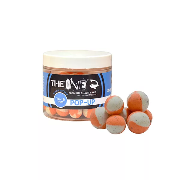 The One Pop Up Scopex-Squid Oranžovo-Bílá 14-16mm Pop Up 60gr