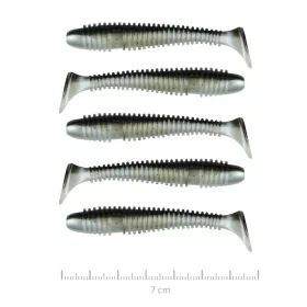   Nevis Vantage Swinger 7cm 2,96gr 5ks/balení Stříbrno-modrá třpytka Plastová nástraha