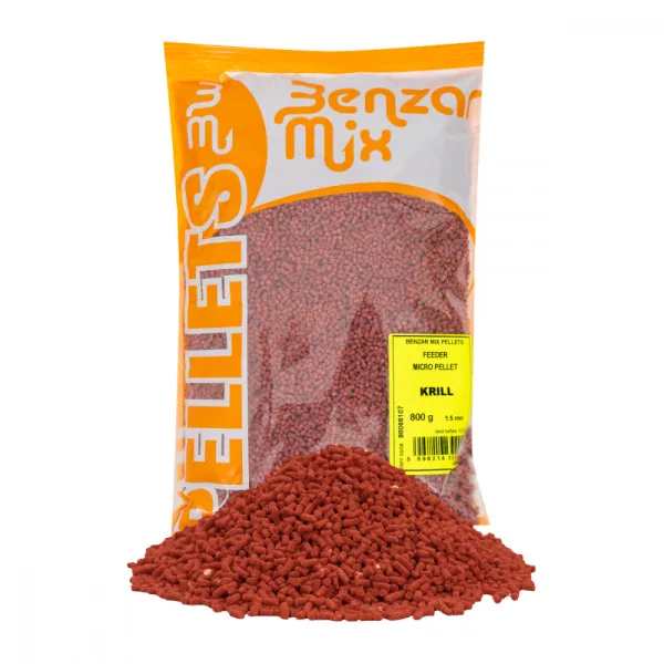 Benzar Mix Mikropeleta Feeder Krmivo 800gr Krill 1.5mm