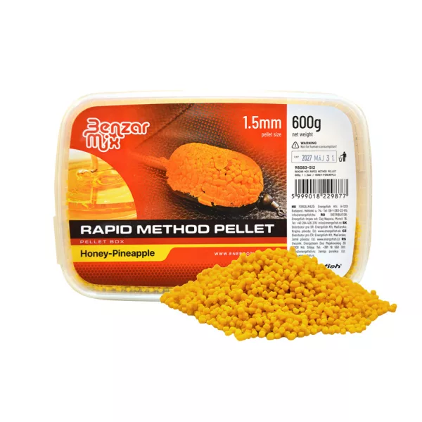 Benzár Mix Rapid Method Pellet 1,5mm Med-Ananas Pellet Box 600gr