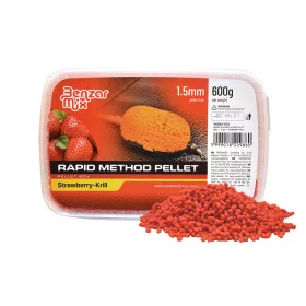   Benzár Mix Rapid Method Pellet 1,5mm Jahoda-Krill Pellet Box 600gr