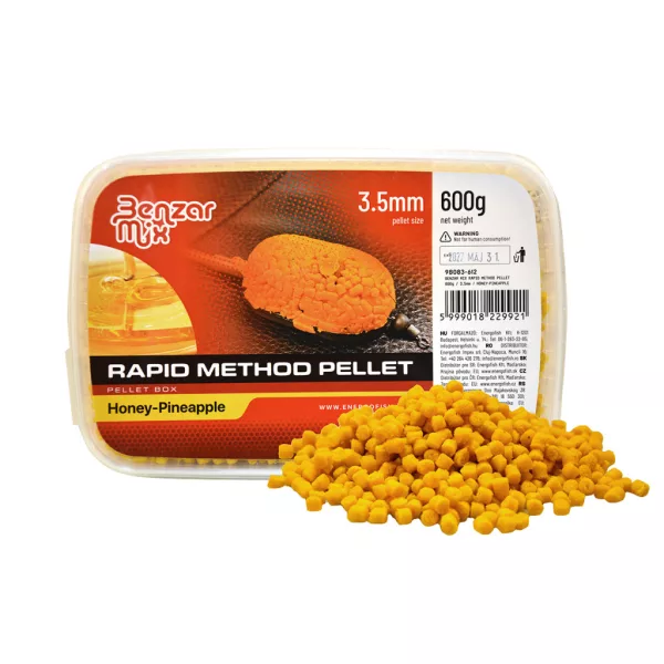 Benzár Mix Rapid Method Pellet 3,5mm Med-Ananas Pellet Box 600gr