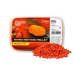   Benzár Mix Rapid Method Pellet 3,5mm Jahoda-Krill Pellet Box 600gr