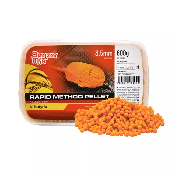 Benzár Mix Rapid Method Pellet 3,5mm Máslová kyselina Pellet Box 600gr