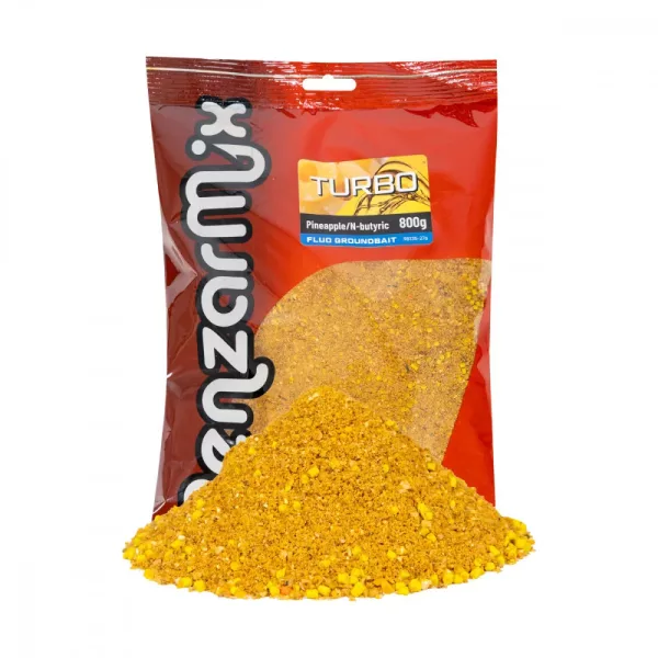 Benzar Fluo Turbo Groundbait Ananas-Kyselina máselná Krmná směs 800gr