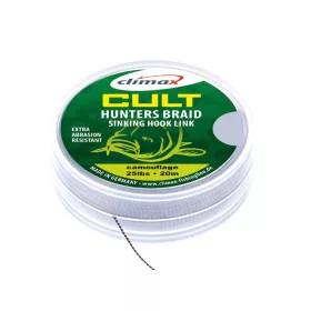   Climax Cult Carp Huntersbraid Sinking Hooklink 20m 30lb Camouflage Pletená návazcová šňůra