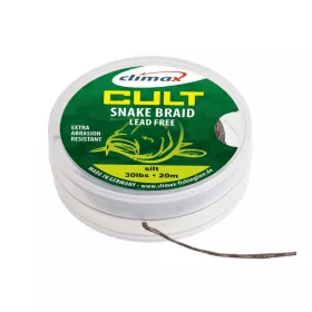   Climax Cult Carp Snake Braid Lead Free Leader 10m 30lb Weed Green Pletená návazcová šňůra
