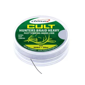   Climax Cult Carp Huntersbraid Heavy Sinking Hooklink 20m 20lb Weed Green Pletená návazcová šňůra
