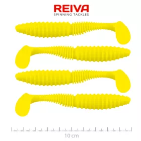   Reiva Candát Power Shad 10cm 7,05gr 4ks/balení (Citrónově žlutá) Plastová nástraha