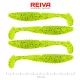 Reiva Candát Power Shad 10cm 7,05gr 4ks/balení (Fluo zelená třpytka II.)