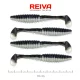 Reiva Candát Power Shad 10cm 7,05gr 4ks/balení (Černá stříbrná) Plastová nástraha
