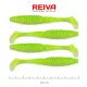 Reiva Candát Power Shad 10cm 7,05gr 4ks/balení (Fluo zelená třpytka I.) Plastová nástraha